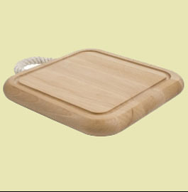 Square bread board with rope