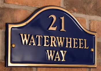 brass signs cast arch sign maker name 190mm