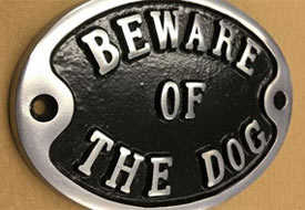 Beware od dog sign