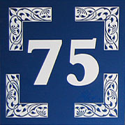 Blue House Number
