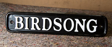 Ideal as a gate sign - railings bars are available