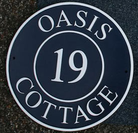 Bespoke round house sign - email us for a quote