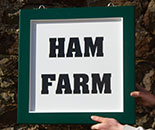 Painted framed sign for hanging. Painted framed sign for hanging.