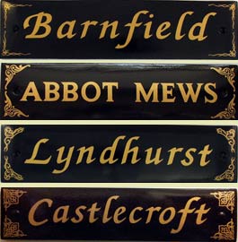 Hand Painted Town House Name Plates Black/White | The Sign Maker Hand Painted Town House Name Plates Black/White | The Sign Maker