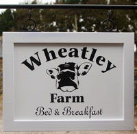 Traditional painted framed signs