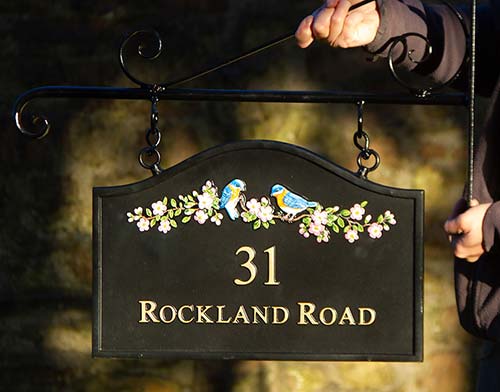 House signs made in all kinds of materials
