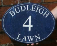 Oval House Sign Oval House Sign