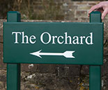 Paint sign front fixed to posts. Paint sign front fixed to posts.