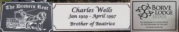 Low maintenance engraved plaques.