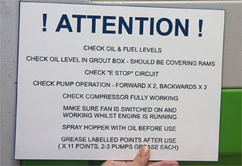 Attention Acrylic Laminate Plaque