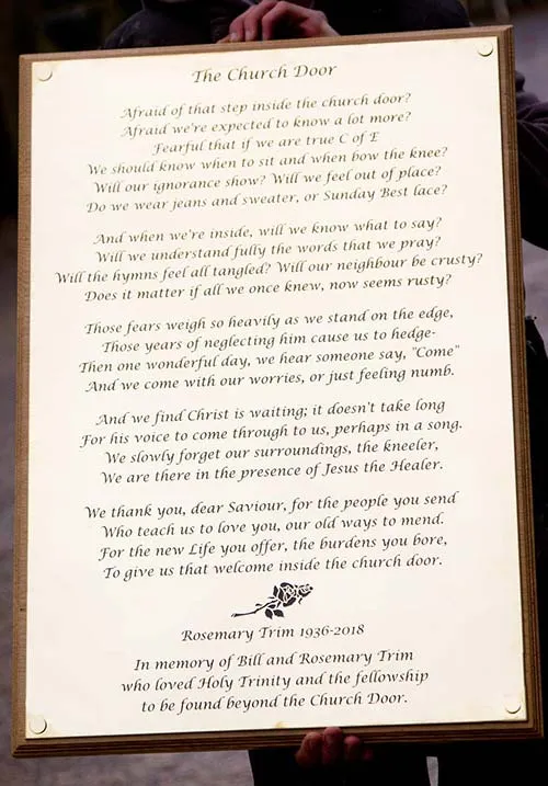 This plaque has been mounted on a backing board. Large Brass Plaque