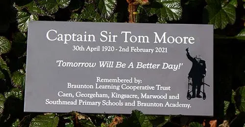Slate Grey Corian Memorial Plaque