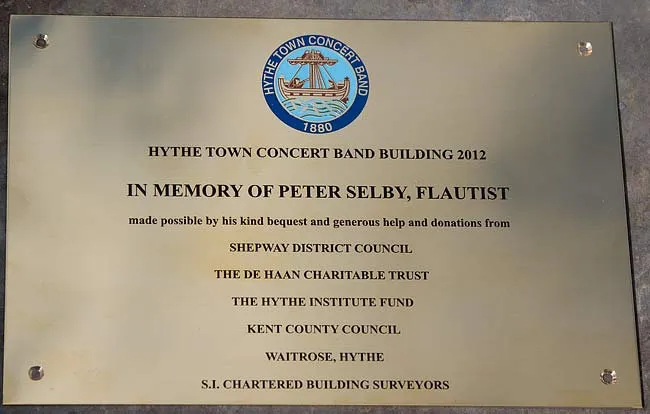 Hythe Town Chemically Etched brass Plaque