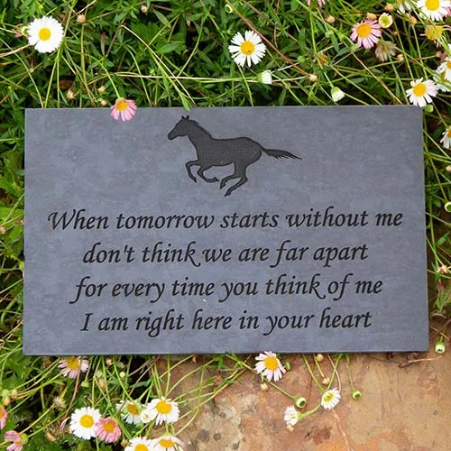 paperstone memorial with images