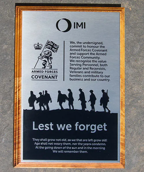 Engraved Stainless Steel Plaque