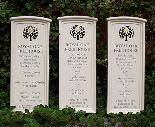 These are available in any RAL colour Fibreglass Pub Signs