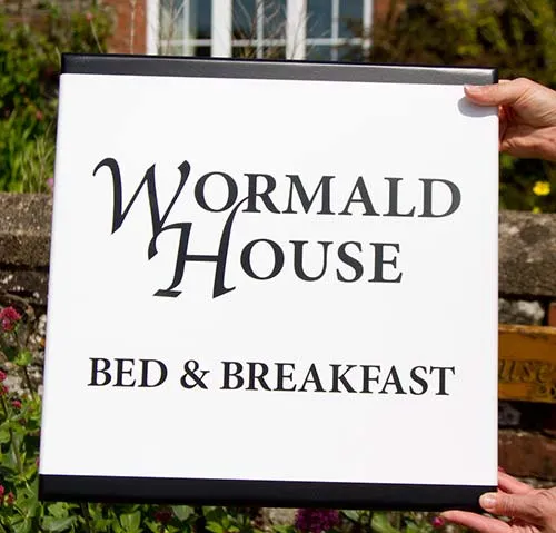 Black and White Painted Sign