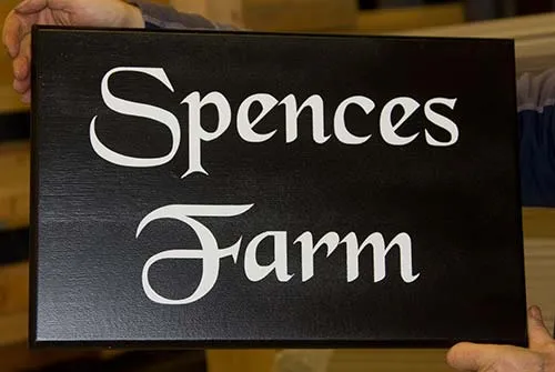 Black & White Oak Sign