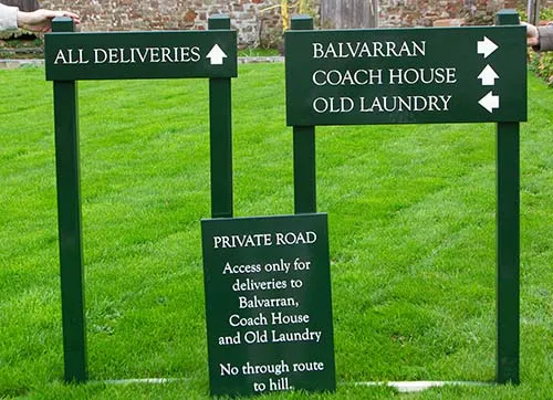 Painted Wooden Signs for Holday Cottages.
