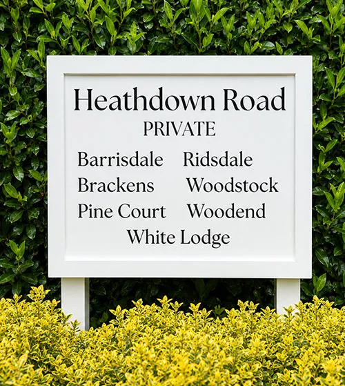 Frame Edged Painted Entrance Sign
