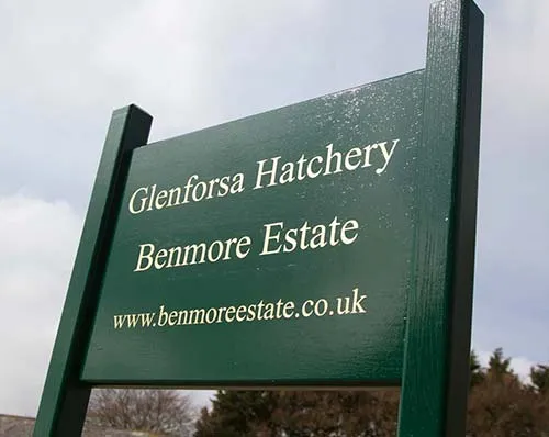 Large painted entance sign for an estate. Large Painted Estate Sign