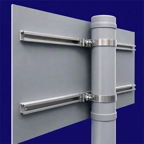 Aluminium Post for Signs with Fixing Channels