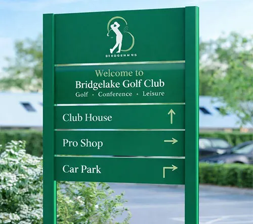 Post Mounted Aluminium Sign with Hidden Fixings