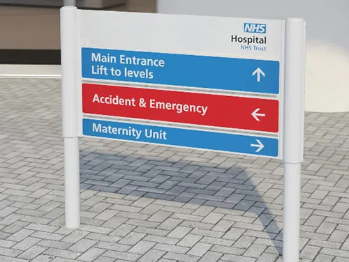 White Aluminium Sign