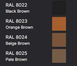 title here RAL Colours - Browns