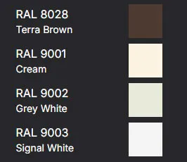 title here RAL Colours - Whites & Brown