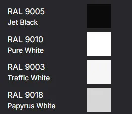 title here RAL Colours - Whites & Black
