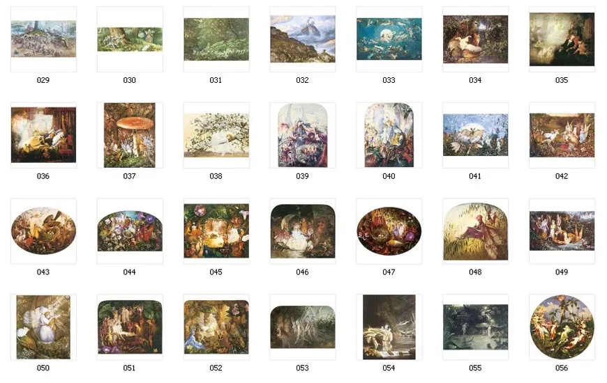 A selection of fairy images for full colour printing