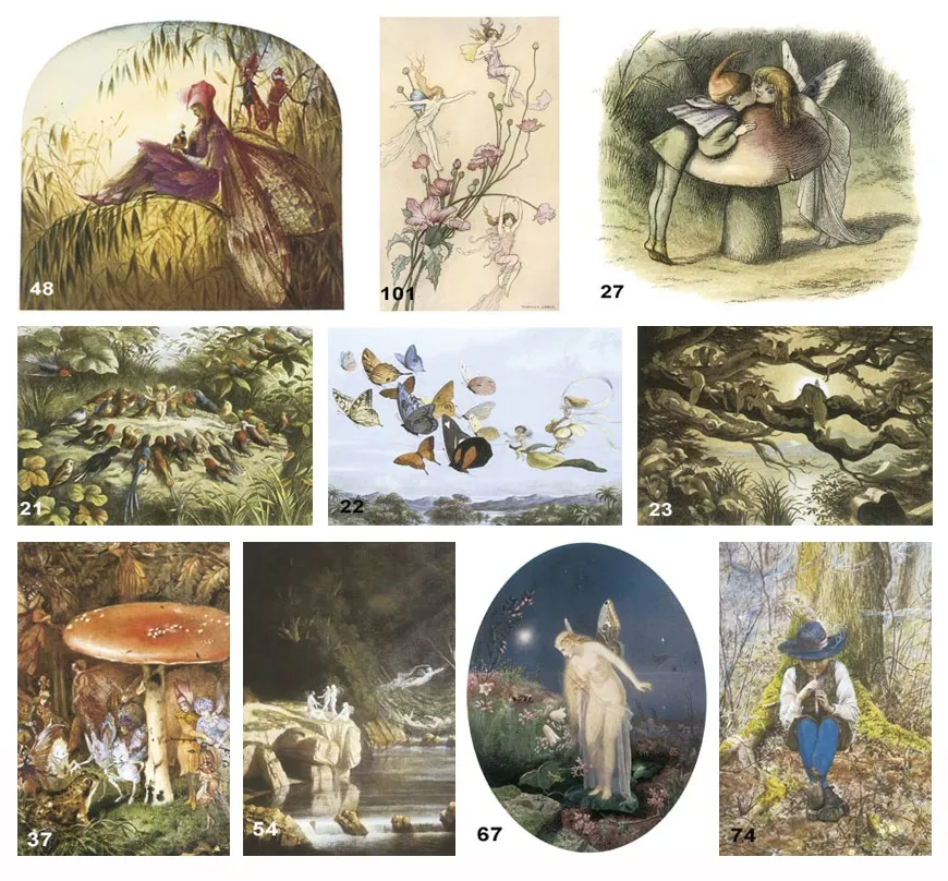 A selection of fairy images for full colour printing