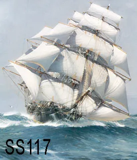 Full colour tall ship image