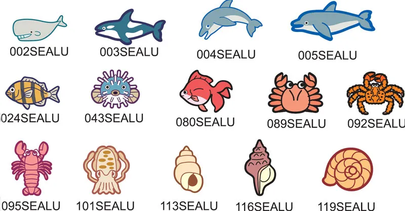 Fun childrens images for full colour printing - sea creatures