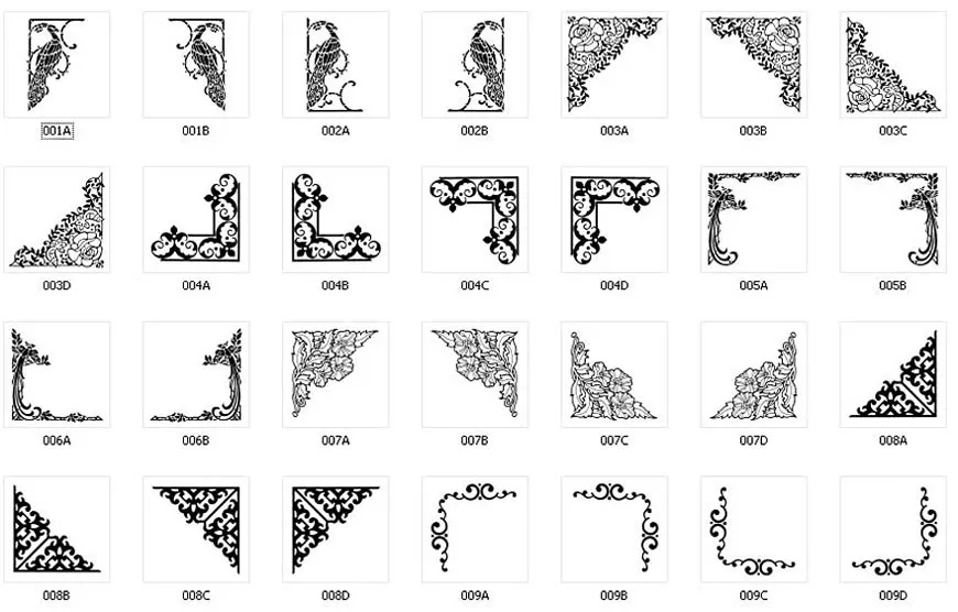 Corner designs to add to signs and memorials