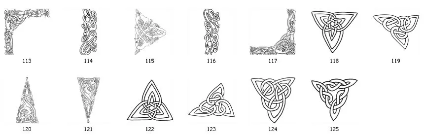 A collection of celtic images, symbols and designs