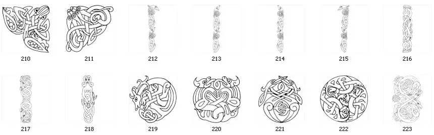 A collection of celtic images, symbols and designs