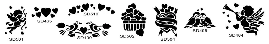 Cherubs and hearts, romantic images