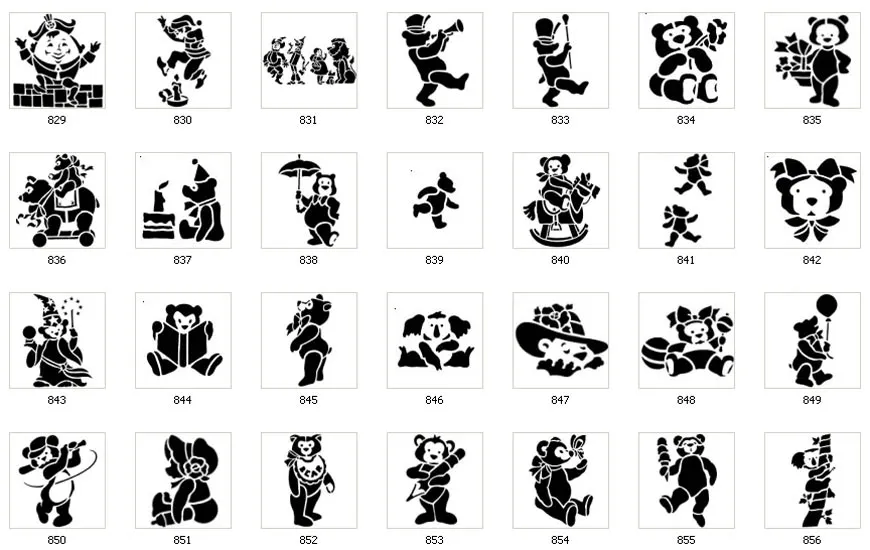 Fun childrens stencil designs