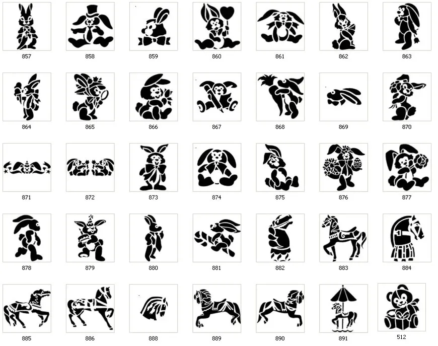 Fun childrens stencil designs