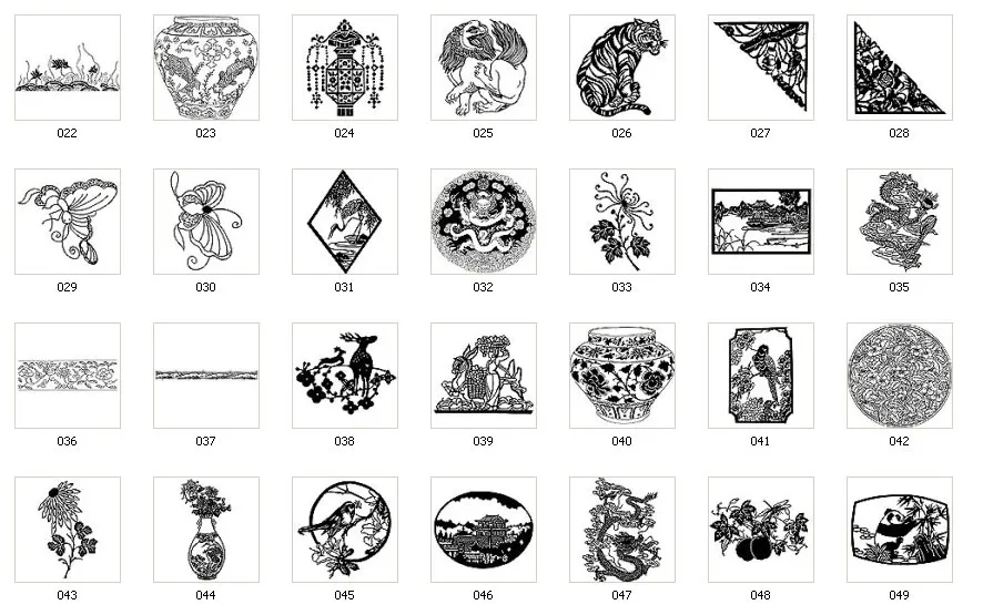 A collection of Chinese images, vase, plants, flowers, bird