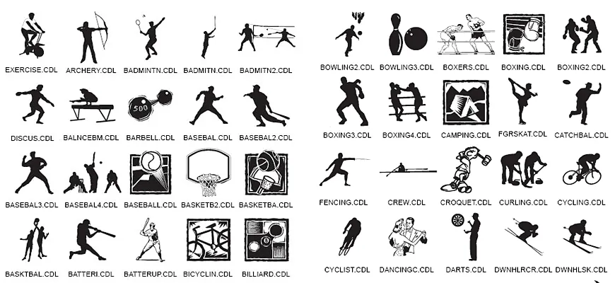 Sport images, arcxhery, badminton, basketball, boxing, cycling, dancing, darts