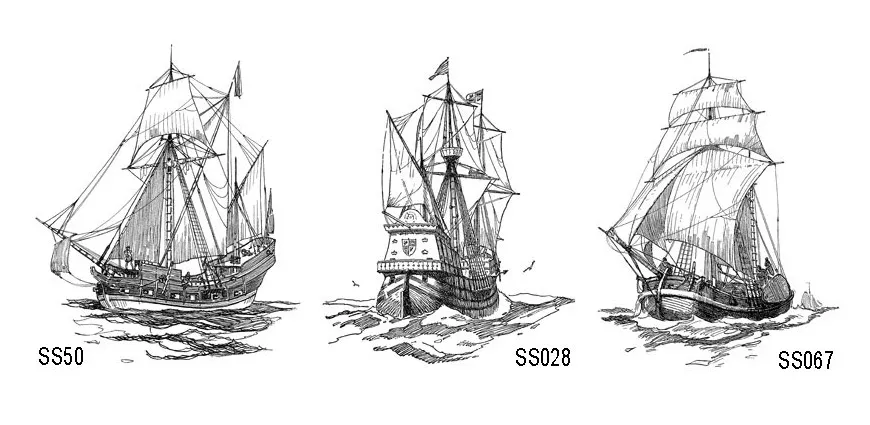 Images of vintage sailing ships