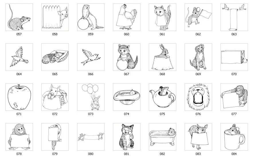 Sweet animal images, mouse, pig, otter, bird, chicken, dog, kitten, deer