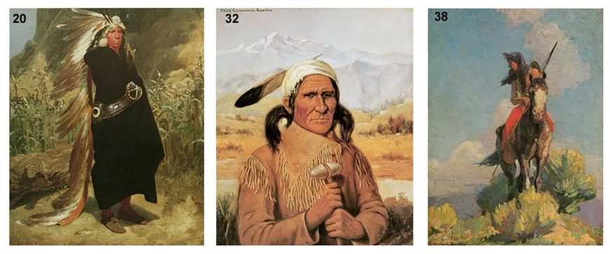 A selection of full colour American Wild West themed images