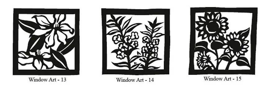 A selection of nature-inpsired window designs