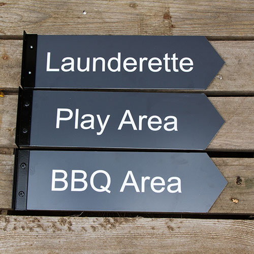 Aluminium Composite arrow signs. 