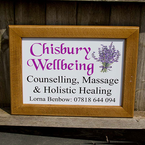 Framed business signs in a range of fonts from The Sign Maker. 