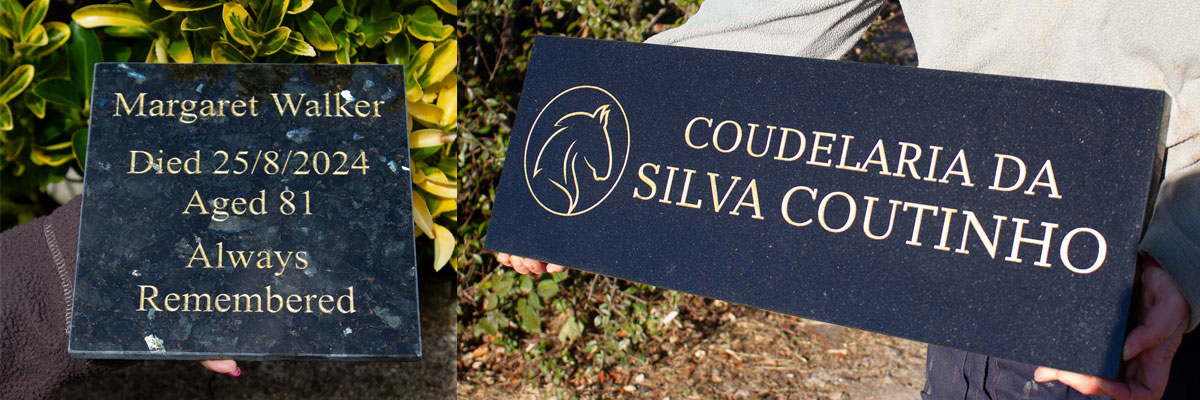 Beautiful Granite in a wide range of colours makes for excellent memorials and signs. 